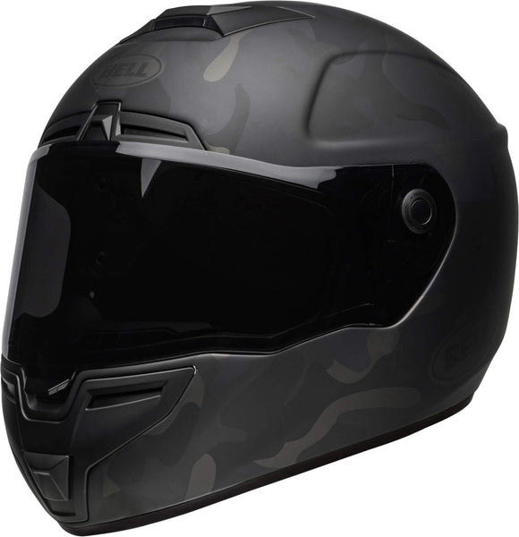 Bell SRT Street Motorcycle Helmet (Stealth Matte Black/Camo, Medium)