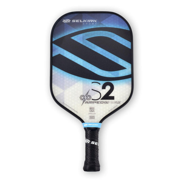 Selkirk Amped Pickleball Paddle - USAPA Approved - X5 Polypropylene Core - FiberFlex Fiberglass Face - 5 Sizes: Epic, S2, Omni, Maxima, and INVIKTA (S2 Midweight - Sapphire Blue) [product _type] Selkirk Sport - Ultra Pickleball - The Pickleball Paddle MegaStore