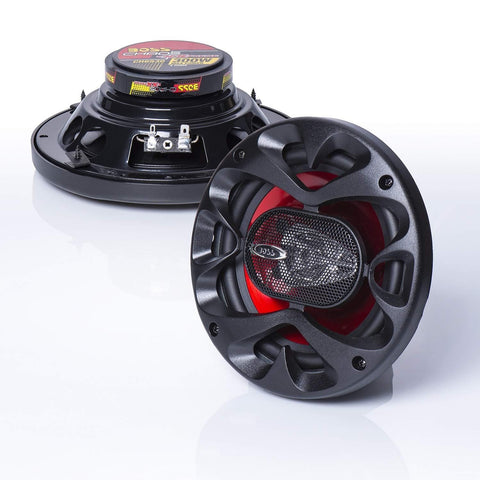 BOSS Audio Systems CH6530 Car Speakers - 300 Watts of Power Per Pair and 150 Watts Each, 6.5 Inch, Full Range, 3 Way, Sold in Pairs, Easy Mounting