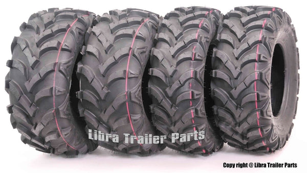 Wanda P341 ATV/UTV Tires 25 x 8-12 Front & 25 x 10-12 Rear, Set of 4 ...