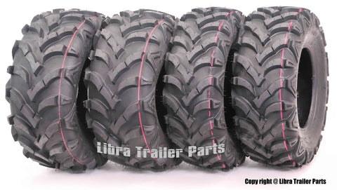 Wanda P341 ATV/UTV Tires 25 x 8-12 Front & 25 x 10-12 Rear, Set of 4 ...