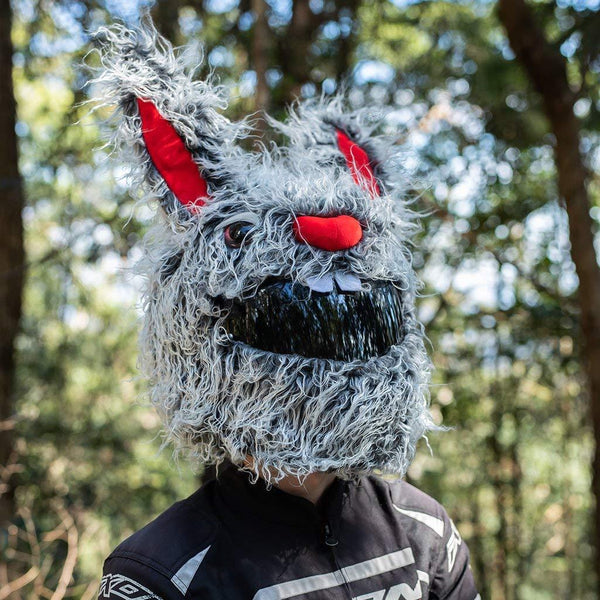 Moto Loot Helmet Cover for Motorcycle Helmet, Fun Rides and Gifts (Evil Rabbit)