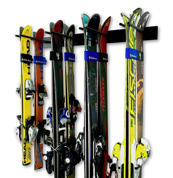 StoreYourBoard Ski Wall Storage Rack, Holds 8 Pairs, Steel Home and Garage Skis Mount