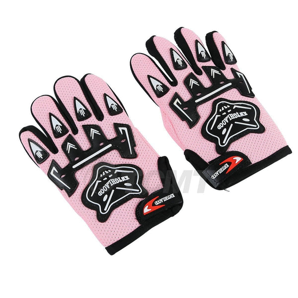 TCMT Dot Youth & Kids Motocross Offroad Street Helmet Pink Butterfly Motorcycle Youth Helmet Dirt Bike Motocross ATV Helmet+Goggles+Gloves L