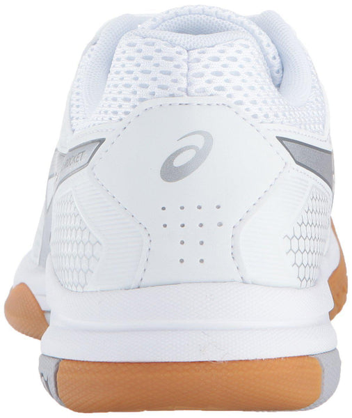 ASICS Womens Gel-Rocket 8 Volleyball Shoe, Silver/White, 9.5 Medium US [product _type] ASICS - Ultra Pickleball - The Pickleball Paddle MegaStore