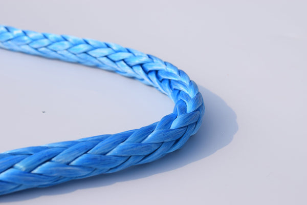 Blue 3/8"100feet Synthetic Winch Rope,Winch Cable,Winch Line for ATV Jeep Truck SUV Electric Winch