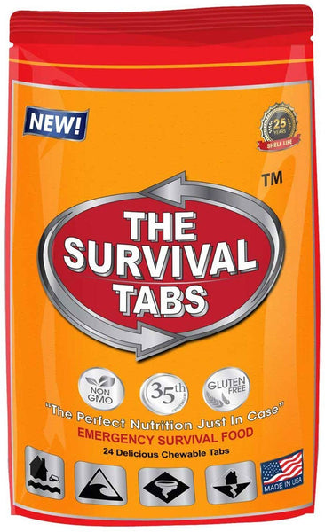 Survival Tabs 8-Day Food Supply 96 Tabs Emergency Food Ration Survival MREs Meals Ready-to-eat Bugout Emergency Food Replacement for Travel Camping Boating Biking Hunting Outdoor Activities Also Disaster Preparedness for Earthquake Flood Tsunami Gluten Fr
