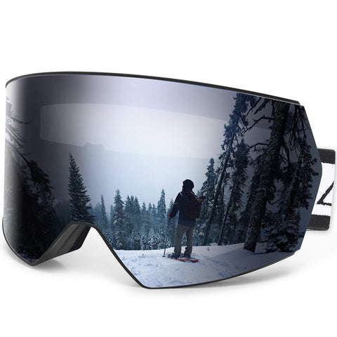 Zacro Ski Snowboard Goggles Anti Fog - Interchangeable Lens Over Glasses Snow Skiing Goggles for Men Women Youth