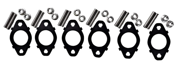 Exhaust Manifold Header Gasket & Stainless Stud Kit for 1998-2019 5.9l & 6.7l Cummins Turbo Diesel