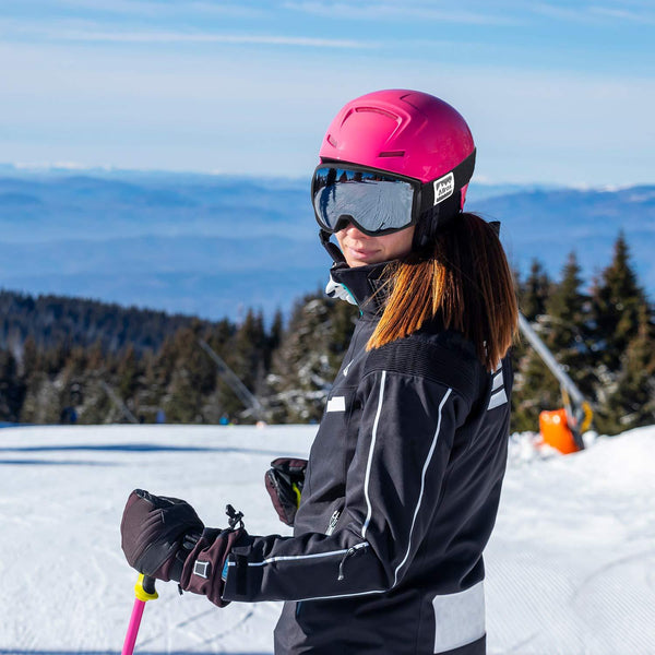 ALLROS OTG Ski Goggles Snowboard Goggles, 100% UV400 Protection Anti-Fog Lens Snow Goggles, Helmet Compatible for Men & Women