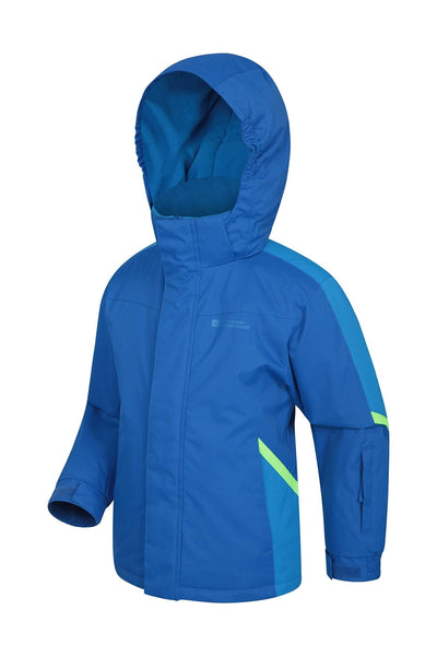 Mountain Warehouse Raptor Kids Snow Jacket - Winter Ski Coat for Boys & Girls Two Tone Blue 7-8 Years