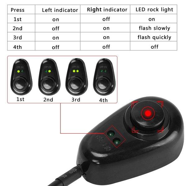 YITAMOTOR White LED Rock lights for Truck Jeep, 4 Pods Wheel Well Rock Lights Kit for RZR ATV UTV Car Vehicle Boat, with 3.6M Wiring Harness + 1.7M Dimmer Switch