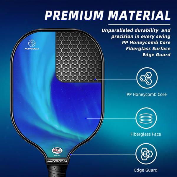 Pickleball Paddles Set of 2, USAPA Approved Pickle Ball Rackets 2 Pack with 4 Pickleball Balls, Pickleball Bag, Pickleball Set with Indoor/Outdoor Gifts Games for Beginners & Pros