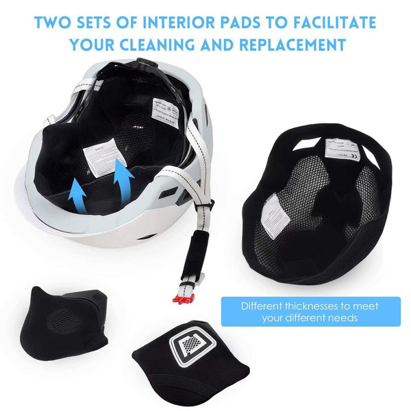 Megaloceros Ski Helmet with ASTM Certified, Removable Washable Ear Pads and 2 Sets of Liner, Shockproof Snow Sports Helmet for Men, Women and Youth, Snowboard Helmet with 20 Vents, White, M