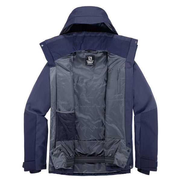 SALOMON StormBraver Ski Jacket Night Sky Mens Sz XXL