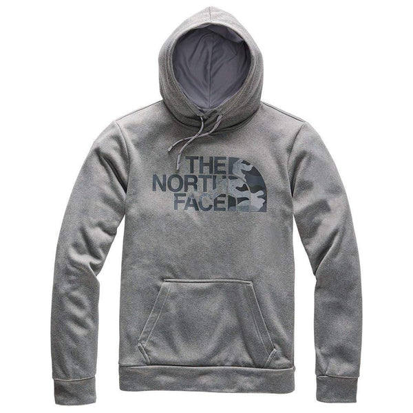 The North Face Men's Surgent Pullover Half Dome Hoodie 2.0, TNF Medium Grey Heather/Asphalt Grey Camo Print, L