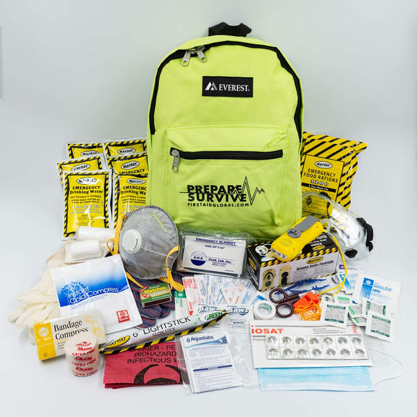 Survival Backpack for Disaster Preparedness with Dynamo Radio/Flashlight