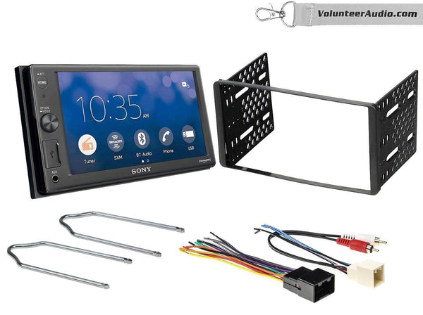 Sony XAV-AX1000 Double Din Radio Install Kit With Apple CarPlay, Sirius XM Ready, NO CD Player Fits 1999-2004 F-150, 2003-2008 E-150, 1998-2012 Ranger