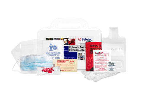 Safetec Universal Precaution Compliance Spill Kit (Hard case) for Blood and Bodily Fluid Spills (Pack of 2 Kits)