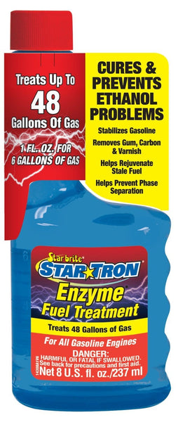 Star Tron Enzyme Fuel Treatment - Regular Gas Formula 8 oz - Treats 48 Gallons