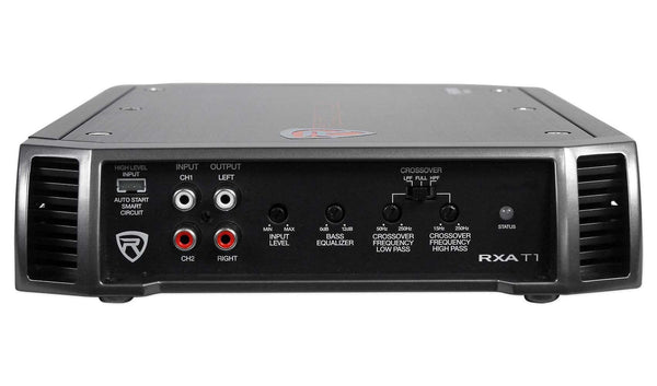 Package: Kicker 43TCWRT104 800W 10" Shallow Subwoofer Factory-Loaded In A Slim Kicker Enclosure With a Passive Radiator + Rockville RXA-T1 Car Amplifier 1500W Peak 2 Channel Bridgeable + Wire Kit