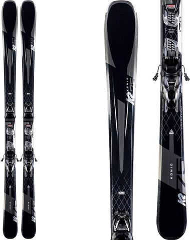 K2 Ikonic 75 Skis w/Marker M2 10 Quikclick Bindings Mens Sz 177cm