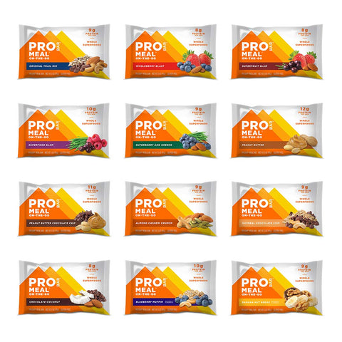 PROBAR - Meal Bar, Variety Pack, Non-GMO, Gluten-Free, Certified Organic, Healthy, Plant-Based Whole Food Ingredients, Natural Energy (12 Count)