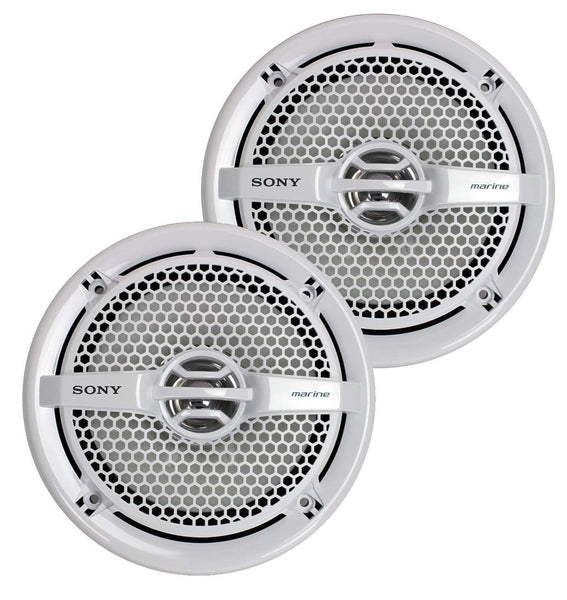 Sony XS-MP1611 6.5" 140 Watt Dual Cone Marine Speakers Stereo, Pair (3 Pack)