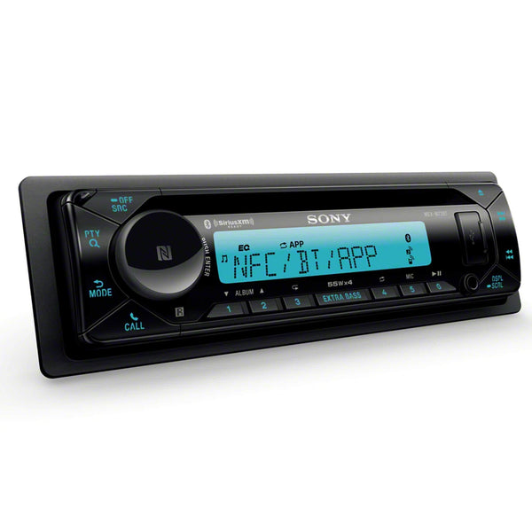 Sony MEX-M72BT Marine Bluetooth/CD Receiver & Two Pairs of XS-MP1611B Black 6.5" Marine Dual Cone Speakers