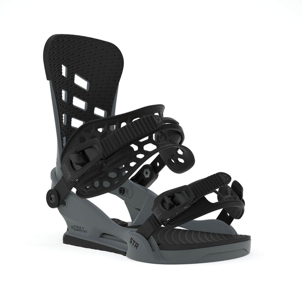 Union STR Snowboard Bindings Mens Sz L (10.5+) Dark Grey