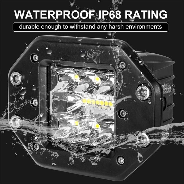 Led Light Bar 5 Inch Flush Mount BEAMCORN LED Pods Spot Flood Combo 39W Super Bright Fog Backup Driving Lights Off Road Lights for Trucks ATV UTV Jeep 4x4 Grill Bumper Mount