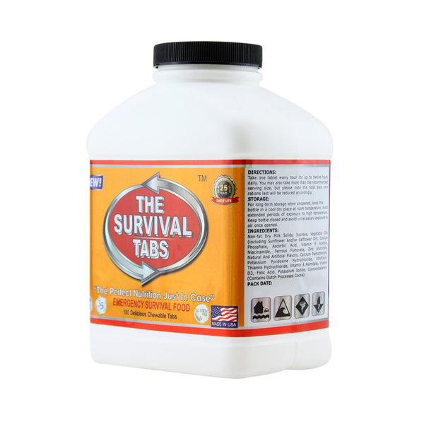 Survival Tabs 60-Day 720 Tabs Emergency Food Ration Survival MREs Food Replacement for Outdoor Activities Disaster Preparedness Gluten Free and Non-GMO 25 Years Shelf Life Long Term - Mixed Flavor