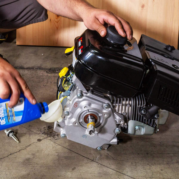 XtremepowerUS 7HP 4-Stroke Gas Engine OHV Industrial Grade Gasoline Engine Recoil Start Go Kart Log Splitter Lifan Type Engine 212CC, Black