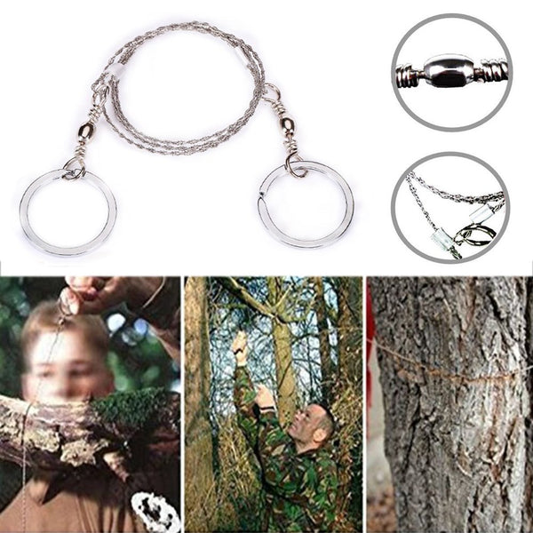 Outdoor Survival Kit for Camping Hiking Hunting Travel Selfhelp SOS Gear Emergency Tools Pack with Fire Starter, Carabiner, Survival Whistle, Credit Card Tool, Compass, Wire Saw, Pliers