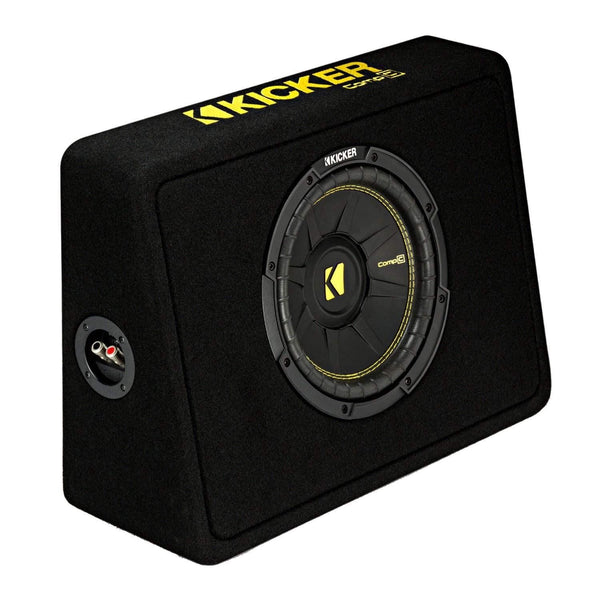 Kicker 44TCWC102 10" 600W Subwoofer Box+Boss AR1500M 1500W Mono Amp +Amp Kit