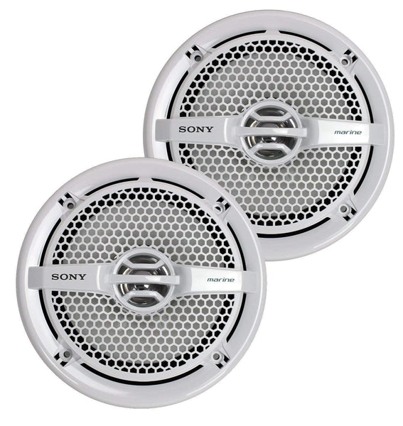 Sony XS-MP1611 6.5" 140 Watt Dual Cone Marine Speakers Stereo, Pair (3 Pack)