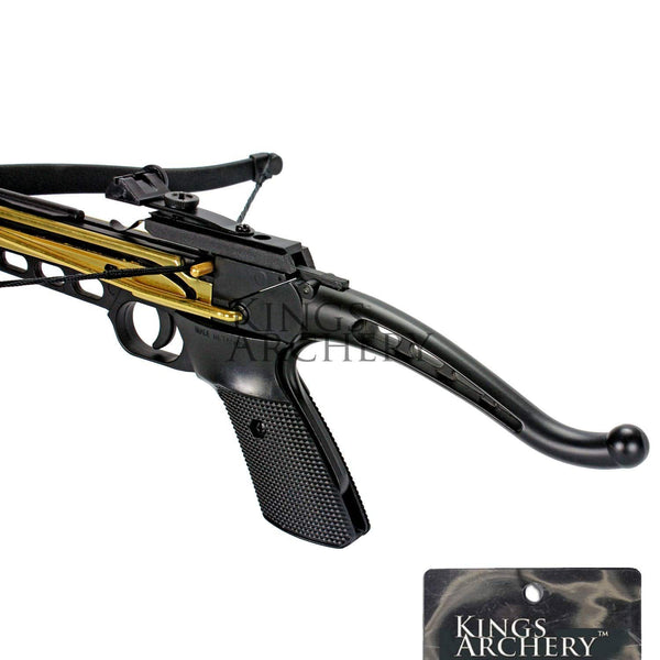 Crossbow Self-Cocking 80 LBS by KingsArchery® with Adjustable Sights, 3 Aluminium Arrow Bolts, and Bonus 24-pack of Colored PVC Arrow Bolts + KingsArchery® Warranty