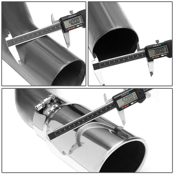 Turbo Cat Back Exhaust System w/5 inches OD Stainless Steel Muffler Tip for Dodge Ram Truck 2500 3500 5.9L Diesel 94-02