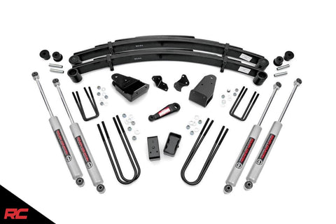 Rough Country 4" Lift Kit (fits) 1987-1997 F250 4WD includes N3 Shocks Suspension System 490-87UP30