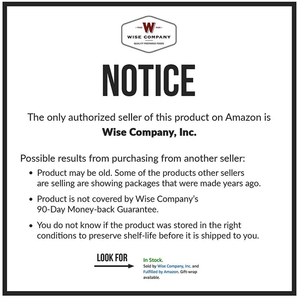 Wise Foods Emergency Survival Freeze Dried Food Favorites Sample