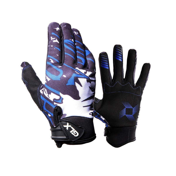 GLX Unisex-Child GX623 DOT Kids Youth ATV Off-Road Dirt Bike Motocross Helmet Gear Combo Gloves Goggles for Boys & Girls (Retro Blue, Medium)