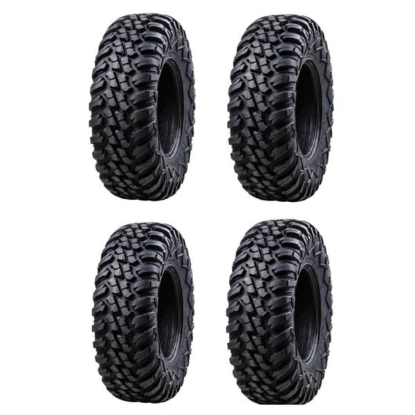 Bundle - Four Tusk TERRABITE Heavy Duty 8-Ply DOT Radial UTV/ATV Tires - 28x10-14