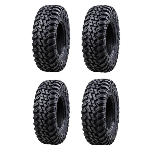 Bundle - Four Tusk TERRABITE Heavy Duty 8-Ply DOT Radial UTV/ATV Tires - 28x10-14