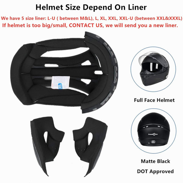 Bluetooth Motorcycle Helmet, FreedConn DOT Full Face Motorcycle Helmet with Bluetooth - 500M, 2-3 Riders Pair, FM/ MP3(Matte Black, XXL)