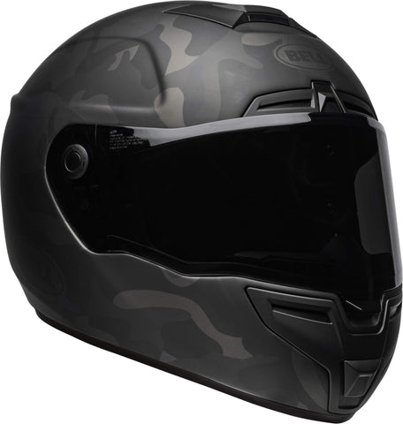 Bell SRT Street Motorcycle Helmet (Stealth Matte Black/Camo, Medium)