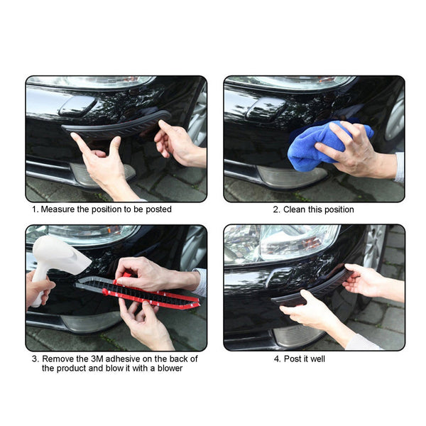 Car Bumper Guard Strips Rubber Anti-Scratch for Car SUV Pickup Truck Car Bumper Protector, 2 Packs