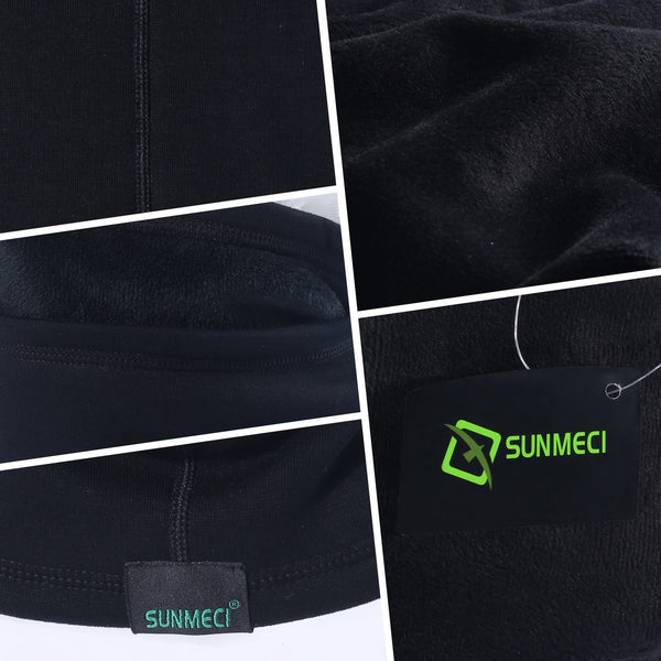 Neck Gaiter Warmer Windproof Mask Fleece - Free UV Face Mask Black