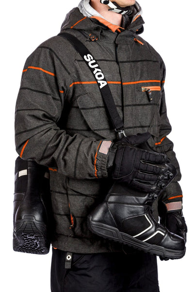 Sukoa Ski and Snowboard Boot Carrier Strap - Men & Women - Shoulder Sling Tote Leash Also for Ice Skates & Rollerblades - Equipment Accessories for Bag, Kit and Gear Pack