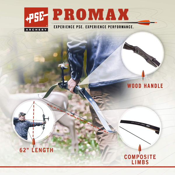 PSE Pro Max Takedown Recurve Bow Package Set