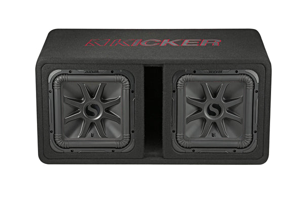 KICKER 45DL7R122 Dual 12" L7R 2-Ohm Loaded Vented Enclosure - 1200 Watts RMS